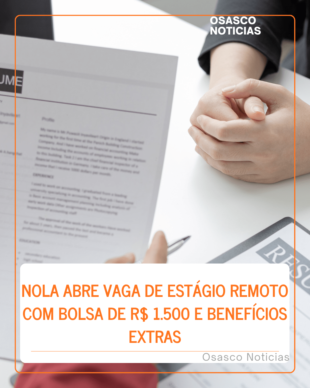 Nola abre vaga de estágio remoto com bolsa de R$ 1.500 e benefícios extras