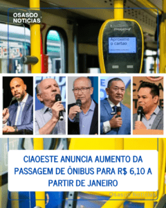 CIOESTE anuncia reajuste nas tarifas de ônibus em municípios da região