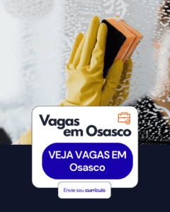 Auxiliar de Limpeza: vaga com salário de R$ 2.001 a R$ 3.000 e refeição no local