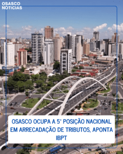Osasco ocupa a 5ª posição nacional em arrecadação de tributos, aponta IBPT