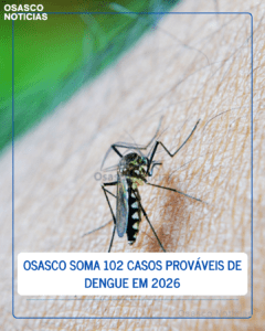Osasco soma 102 casos prováveis de dengue em 2026 e autoridades reforçam alerta à população