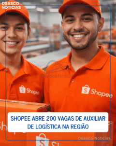 Shopee abre 200 vagas de Auxiliar de Logística na região; Salários chegam a R$ 3.000,00