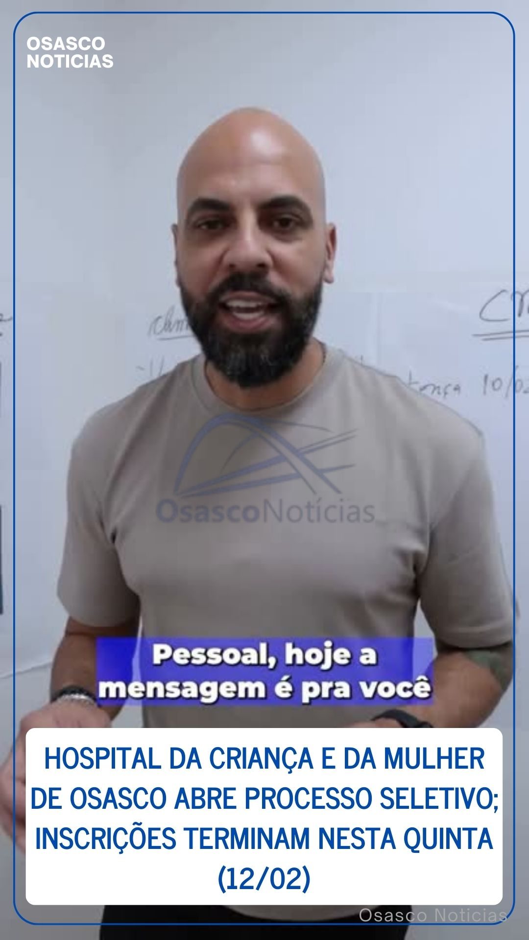 Hospital da Criança e da Mulher de Osasco abre Processo Seletivo com dezenas de cargos; Inscrições terminam AMANHÃ (12/02)