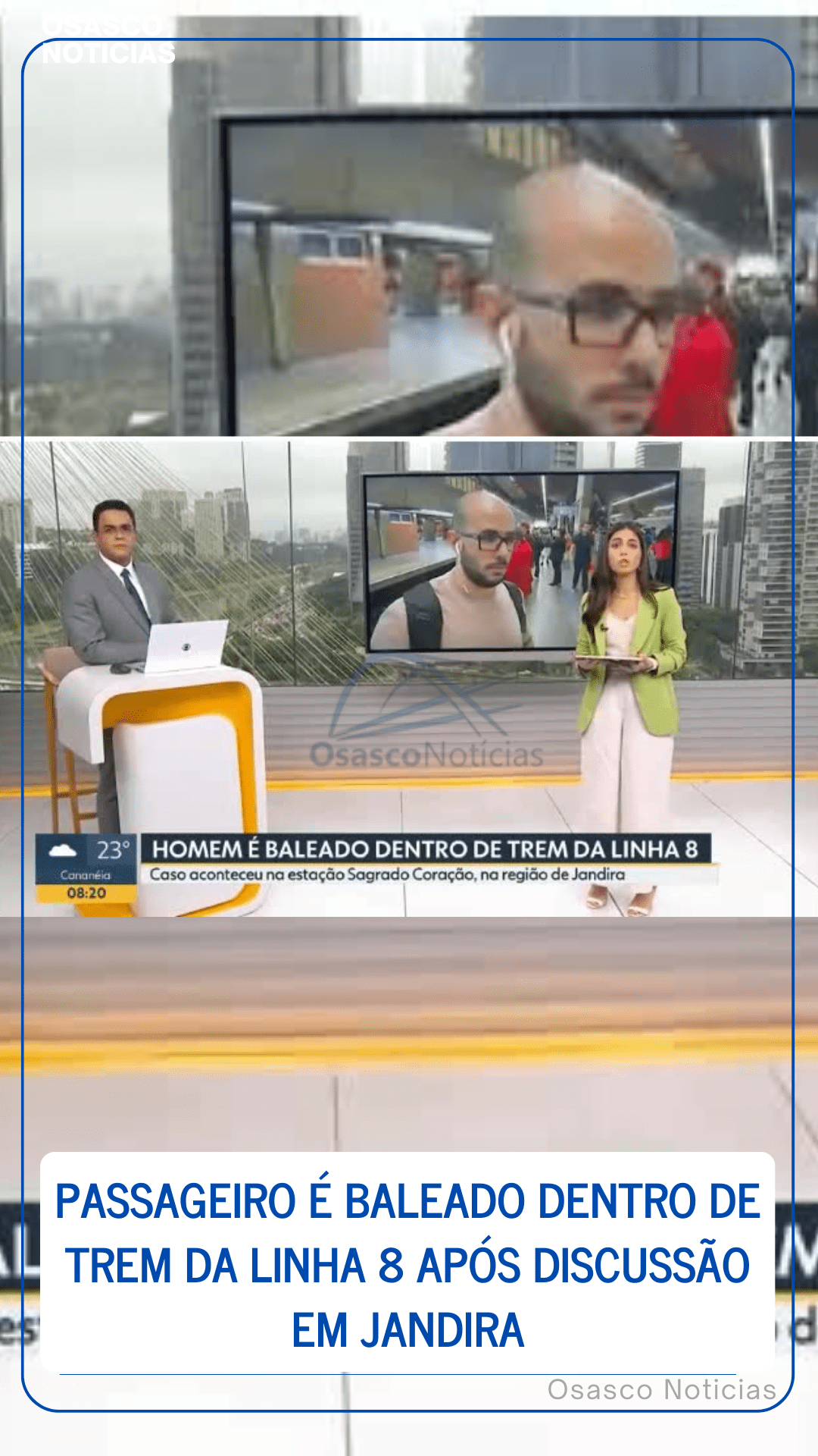 Passageiro é baleado dentro de trem da Linha 8 após discussão em Jandira