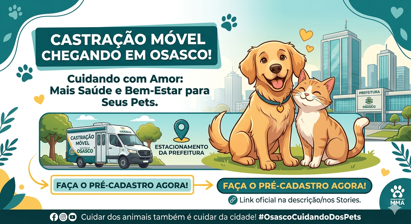 Castração Móvel em Osasco: Saiba como realizar o agendamento e garantir a saúde do seu pet