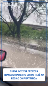 Chuva intensa provoca transbordamento do Rio Tietê na região do Piratininga, em Osasco